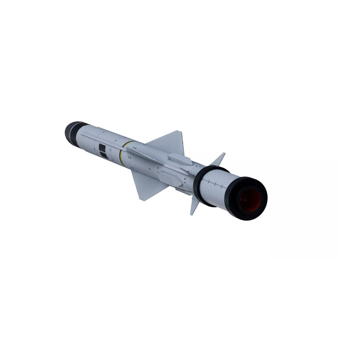 Exocet MM40 Block 3 3D Model – PBR Anti-Ship Missile, Blender, FBX, OBJ - View 5
