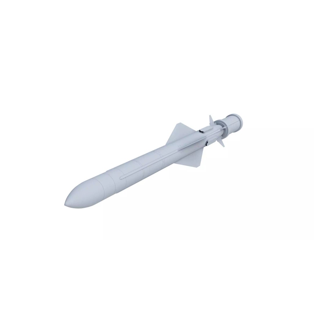 Exocet MM40 Block 3 3D Model – PBR Anti-Ship Missile, Blender, FBX, OBJ - View 7