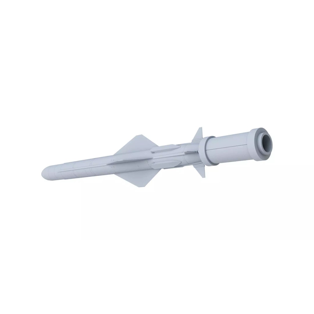 Exocet MM40 Block 3 3D Model – PBR Anti-Ship Missile, Blender, FBX, OBJ - View 9