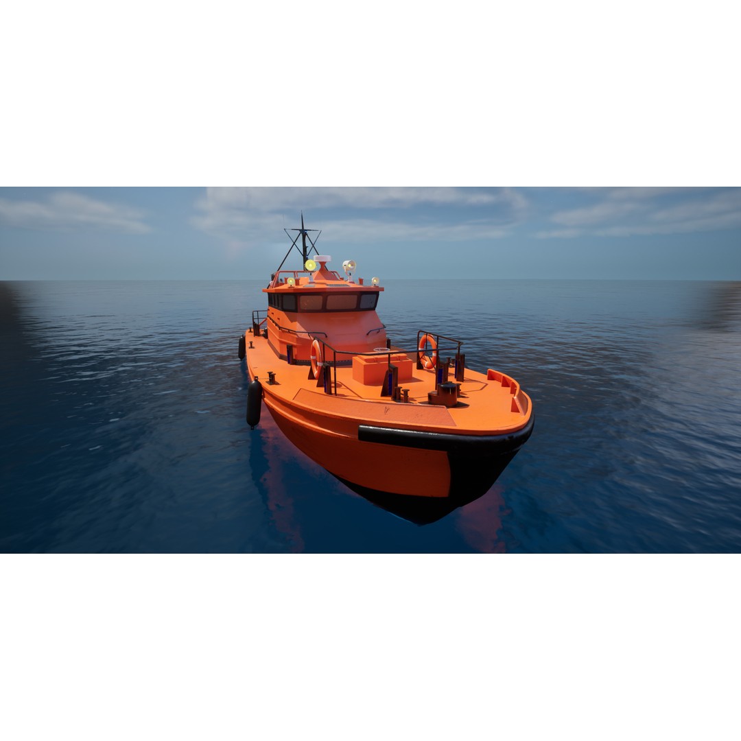 Pilot Boat 3D Model – High Poly Vessel with PBR Textures, FBX - View 12