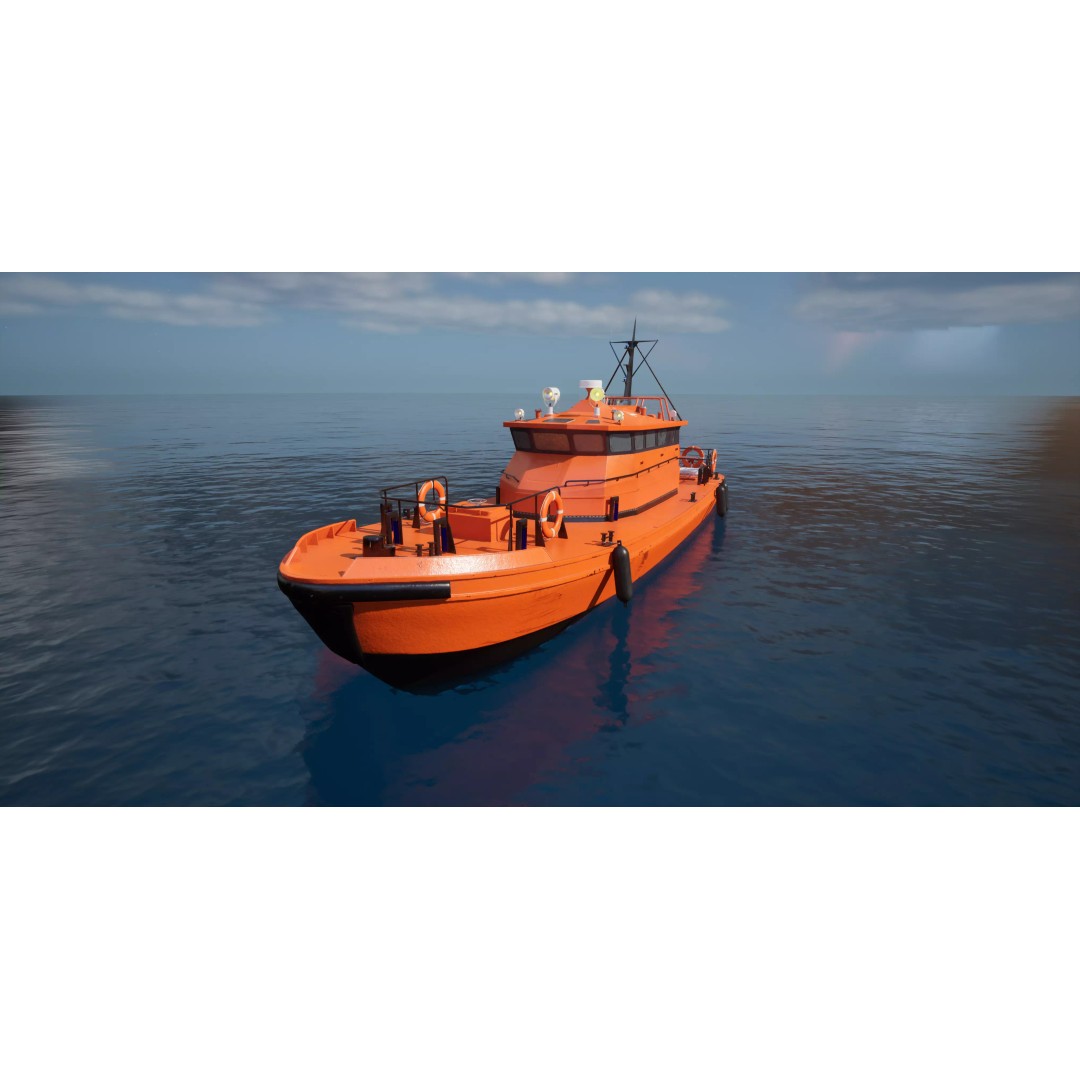 Pilot Boat 3D Model – High Poly Vessel with PBR Textures, FBX - View 2
