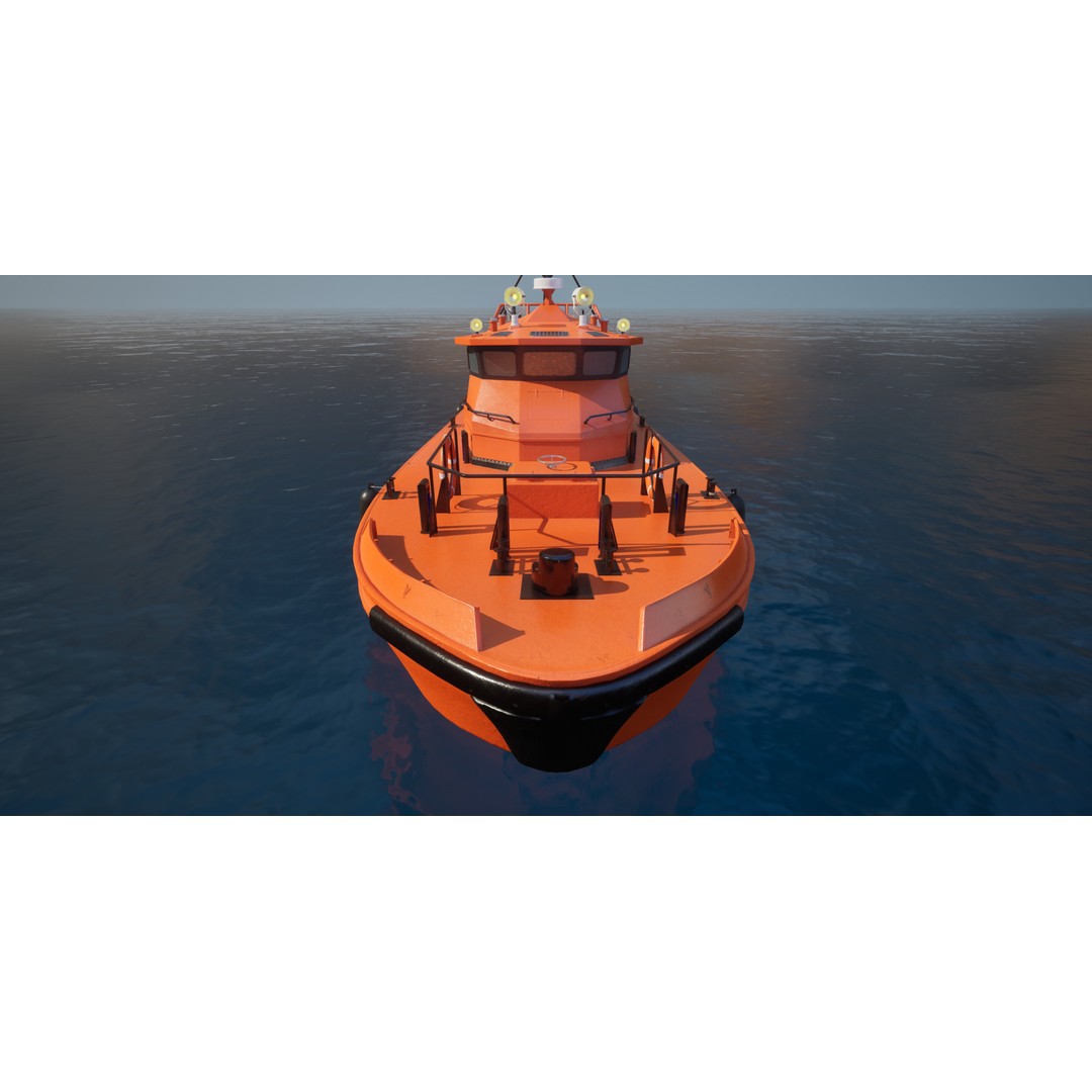 Pilot Boat 3D Model – High Poly Vessel with PBR Textures, FBX - View 5