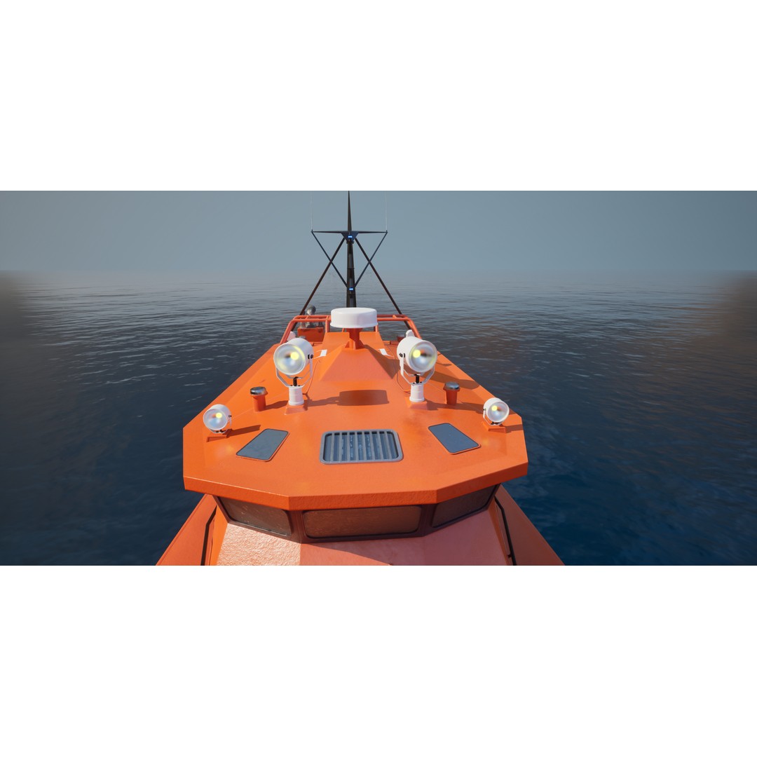 Pilot Boat 3D Model – High Poly Vessel with PBR Textures, FBX - View 6