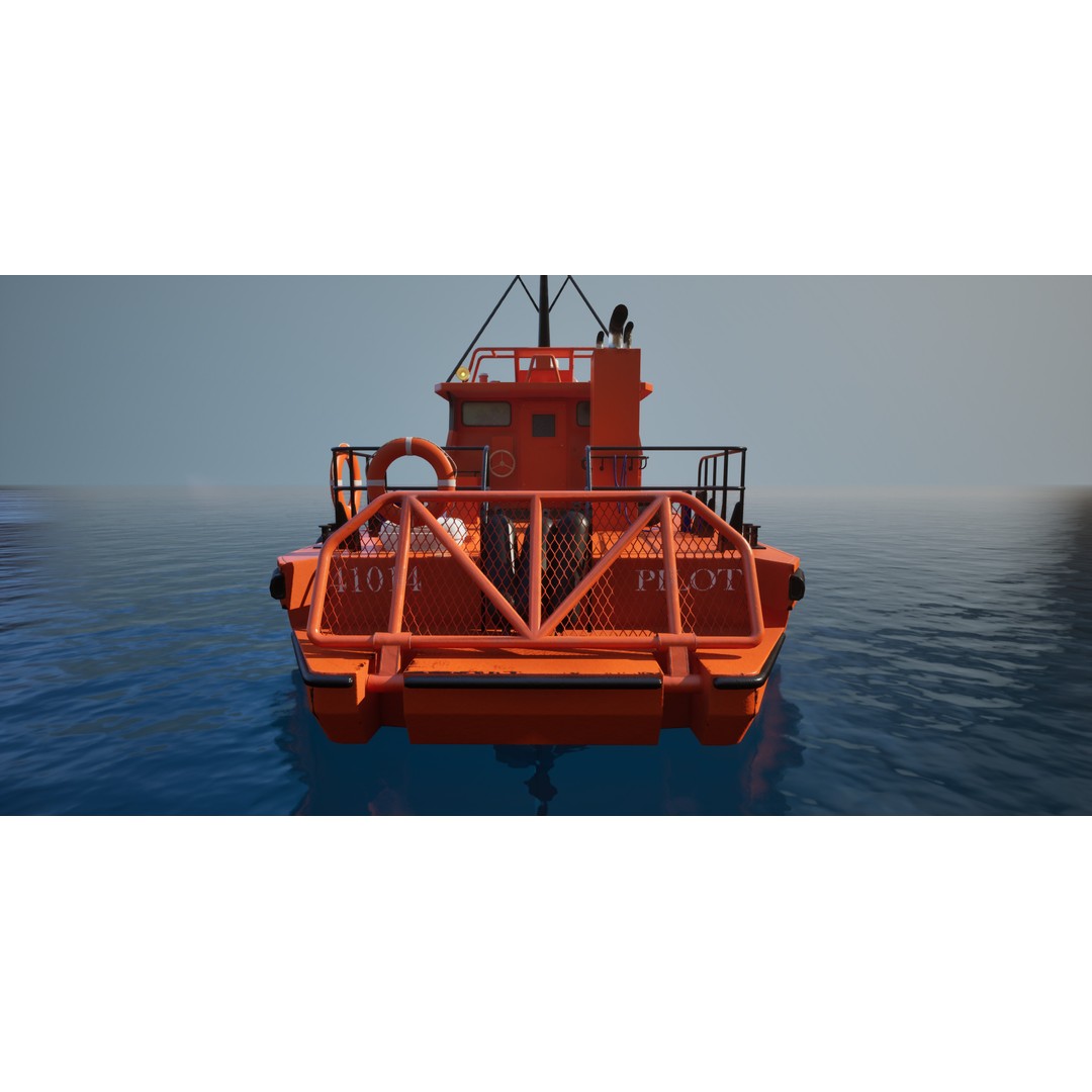 Pilot Boat 3D Model – High Poly Vessel with PBR Textures, FBX - View 8