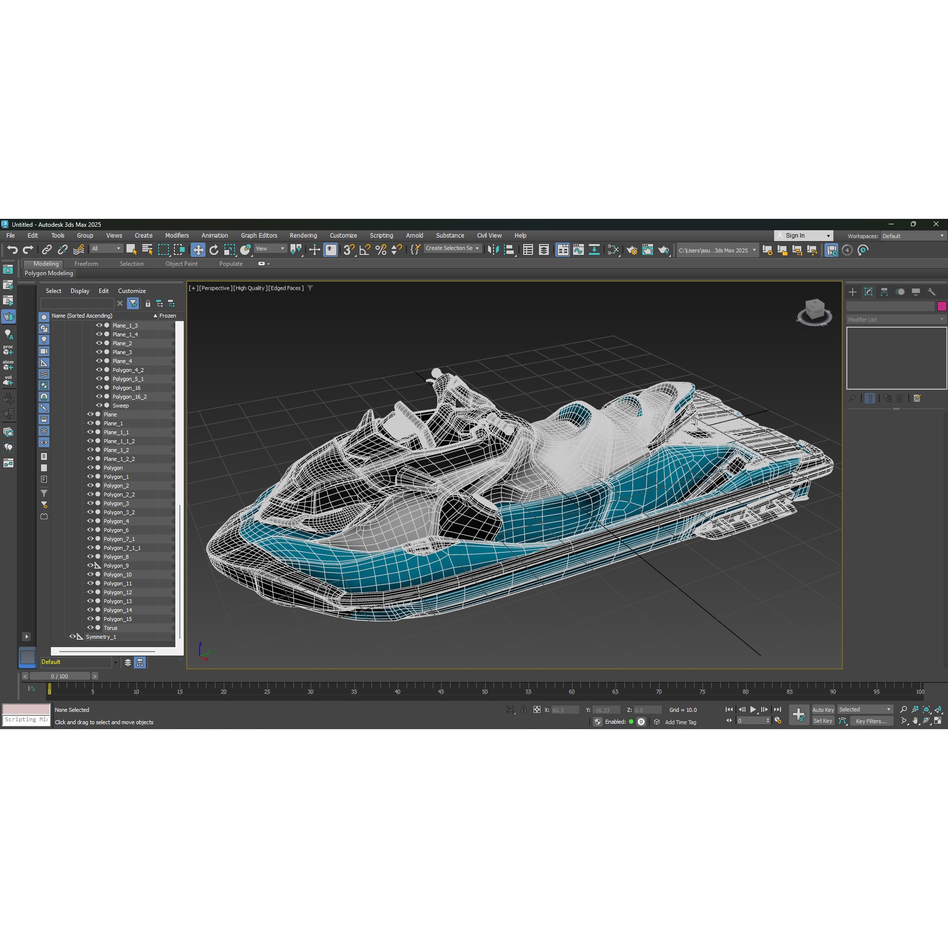 Sea-Doo GTX Limited 325 - Low-Poly Game-Ready 3D Model - View 23