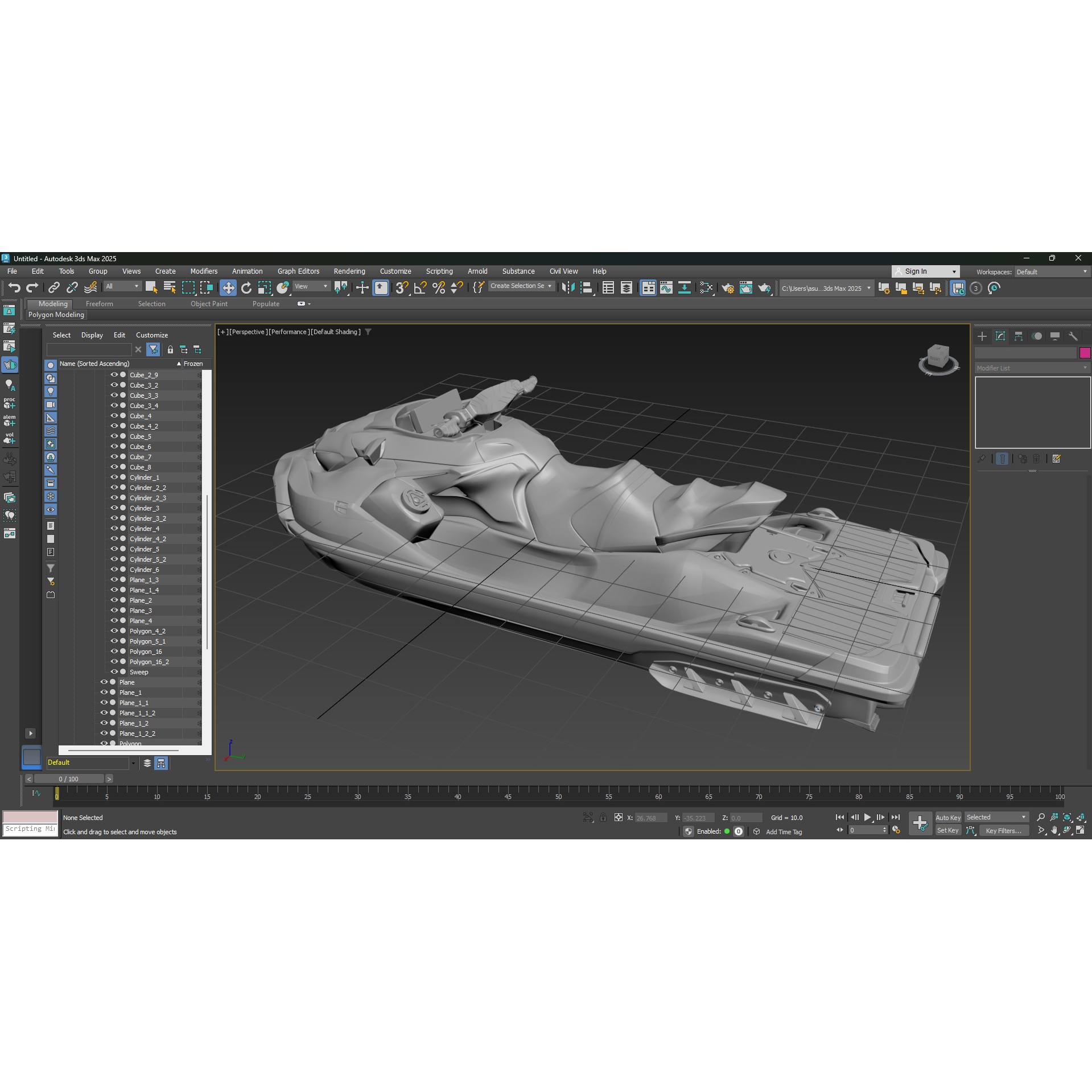 Sea-Doo GTX Limited 325 - Low-Poly Game-Ready 3D Model - View 24