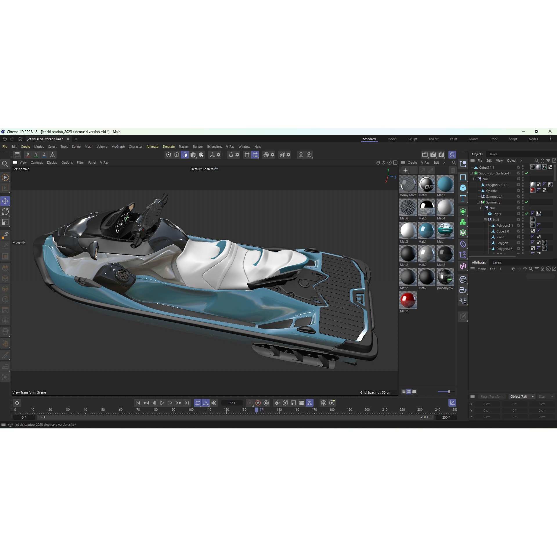 Sea-Doo GTX Limited 325 - Low-Poly Game-Ready 3D Model - View 25