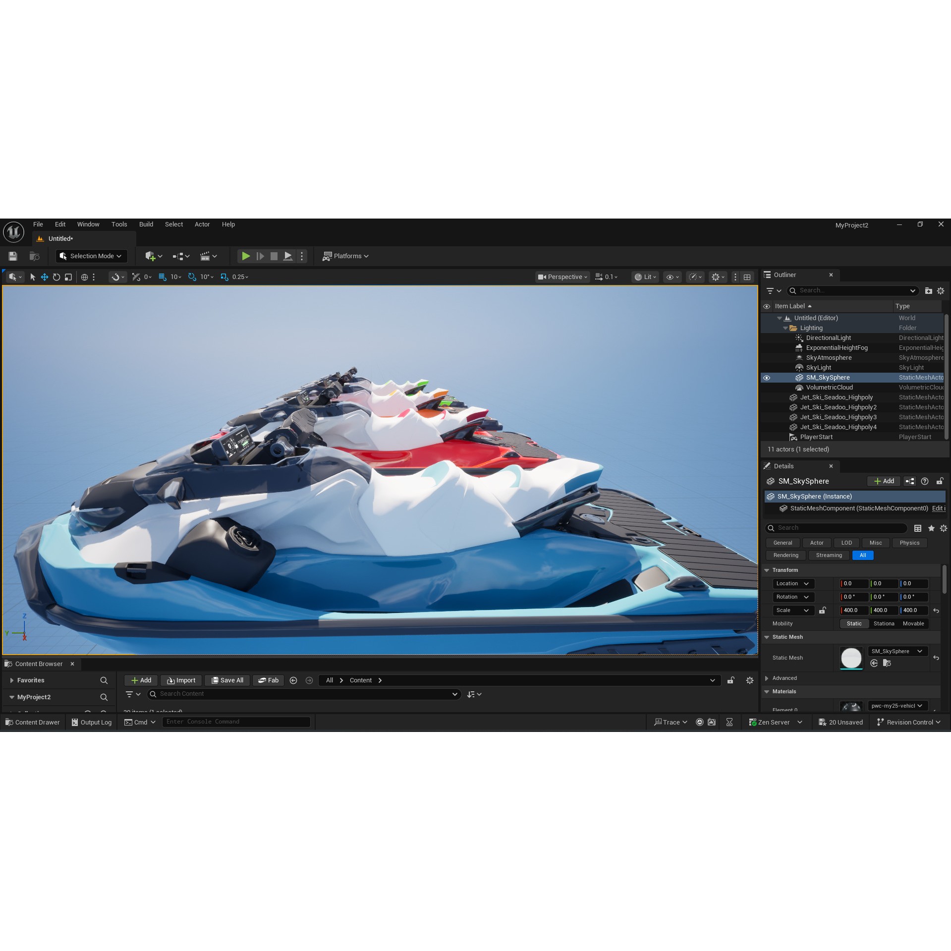 Sea-Doo GTX Limited 325 - Low-Poly Game-Ready 3D Model - View 6