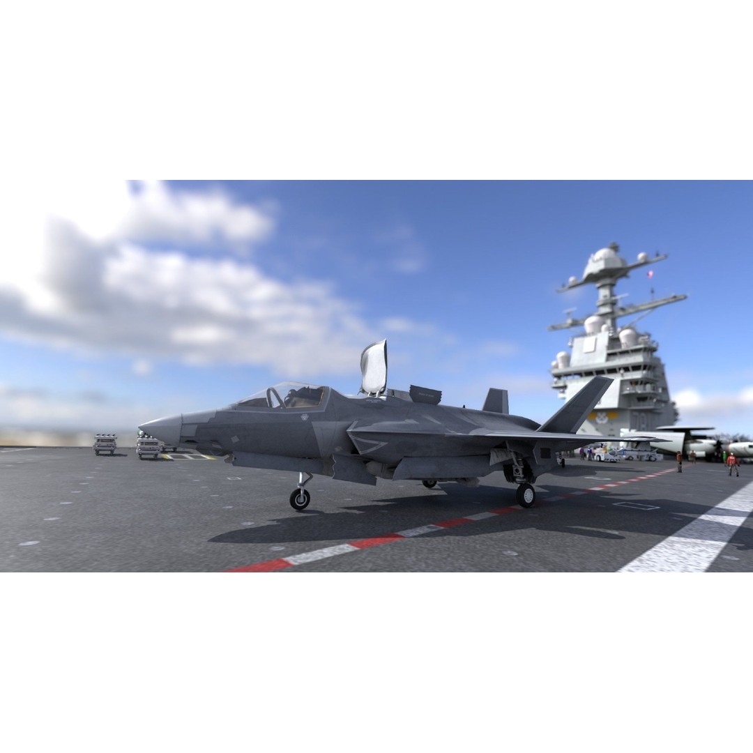 USS Gerald Ford Aircraft Carrier 3D Model – High Poly Game Asset, FBX - View 14