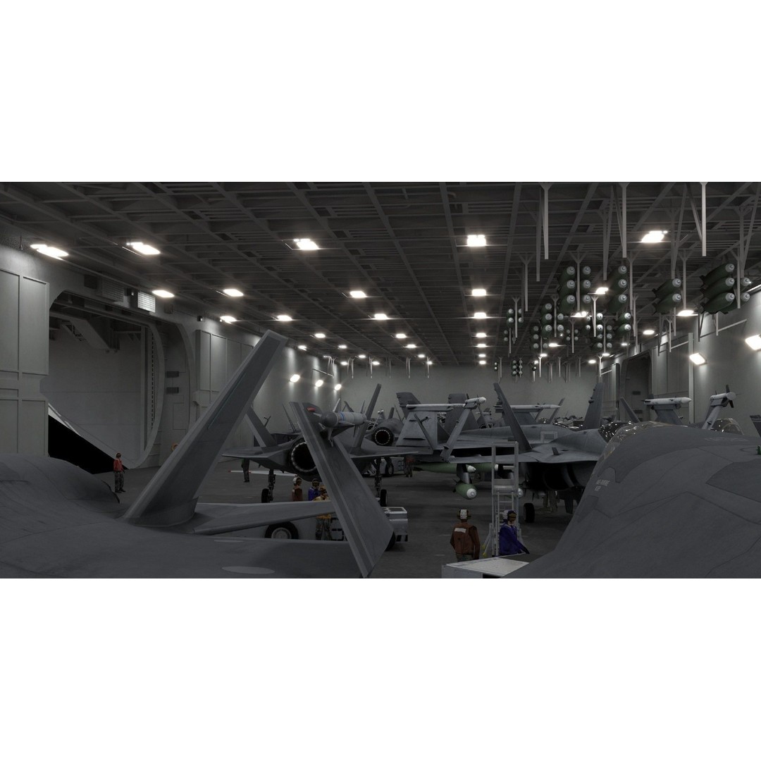 USS Gerald Ford Aircraft Carrier 3D Model – High Poly Game Asset, FBX - View 18