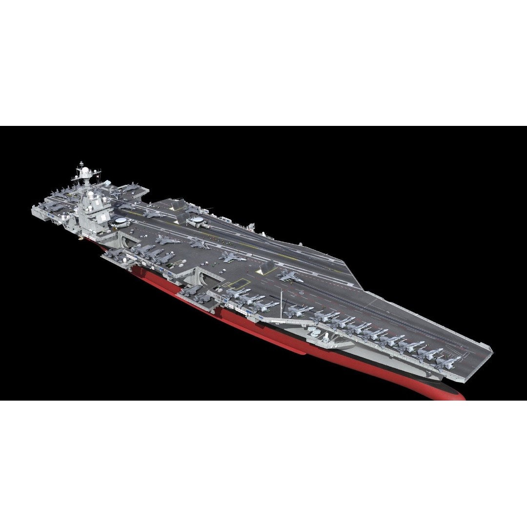 USS Gerald Ford Aircraft Carrier 3D Model – High Poly Game Asset, FBX - View 7