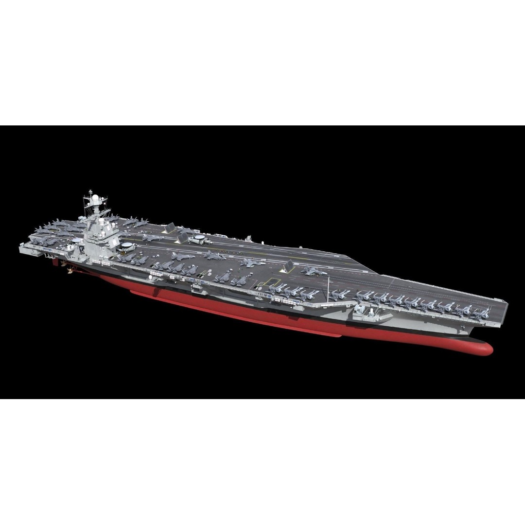 USS Gerald Ford Aircraft Carrier 3D Model – High Poly Game Asset, FBX - View 8