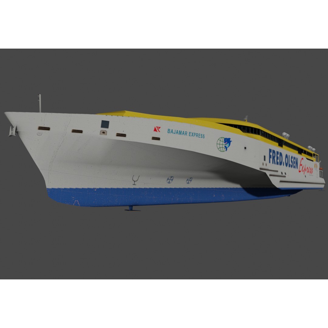 BAJAMAR EXPRESS 3D Model – Low Poly Ferry, FBX & PBR Textures - View 13