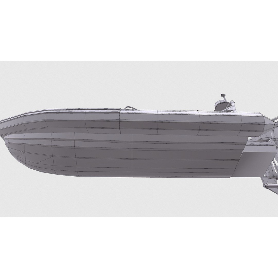 Rigid Inflatable Boat 3D Model – Low Poly PBR Game Asset, FBX, OBJ