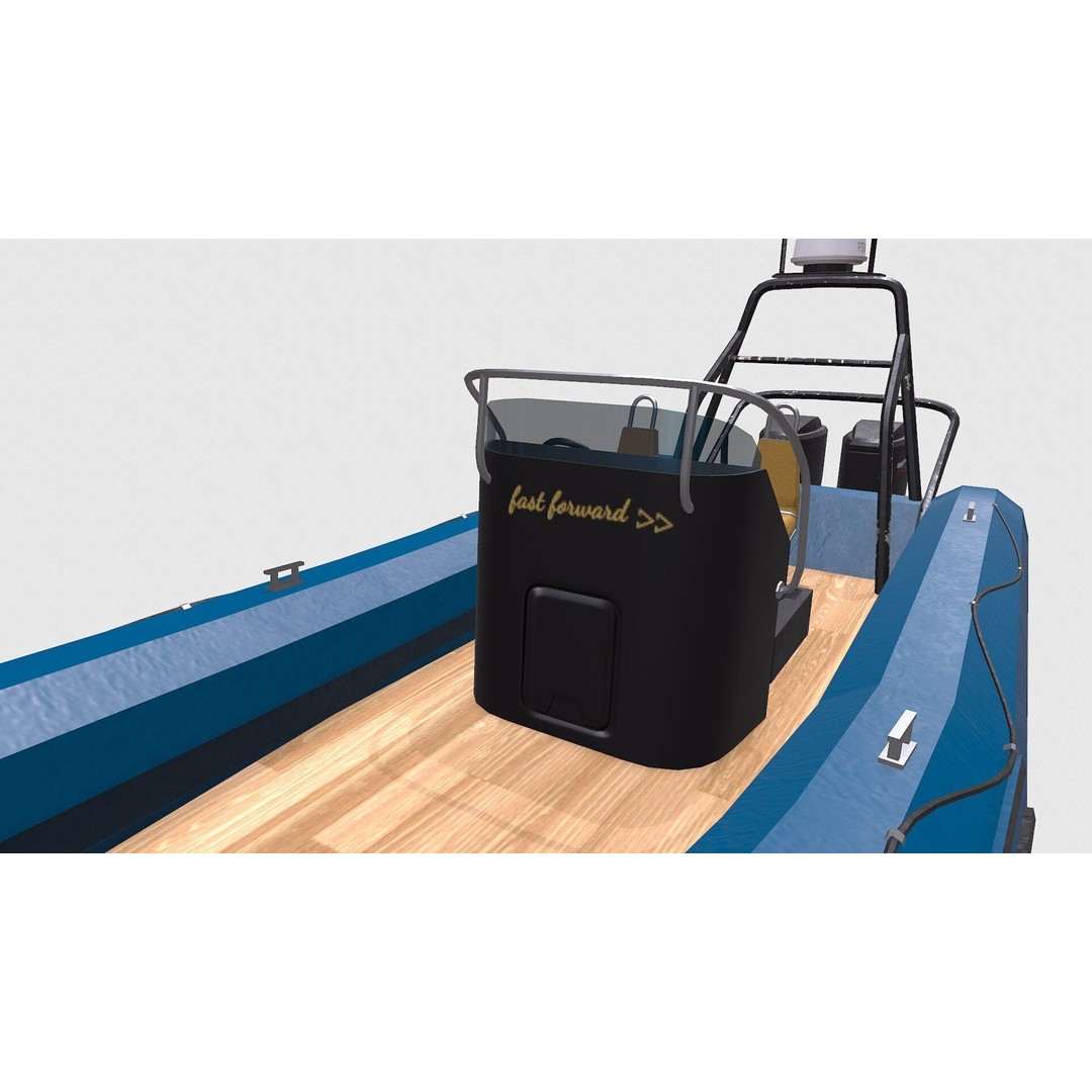 Rigid Inflatable Boat 3D Model – Low Poly PBR Game Asset, FBX, OBJ - View 14