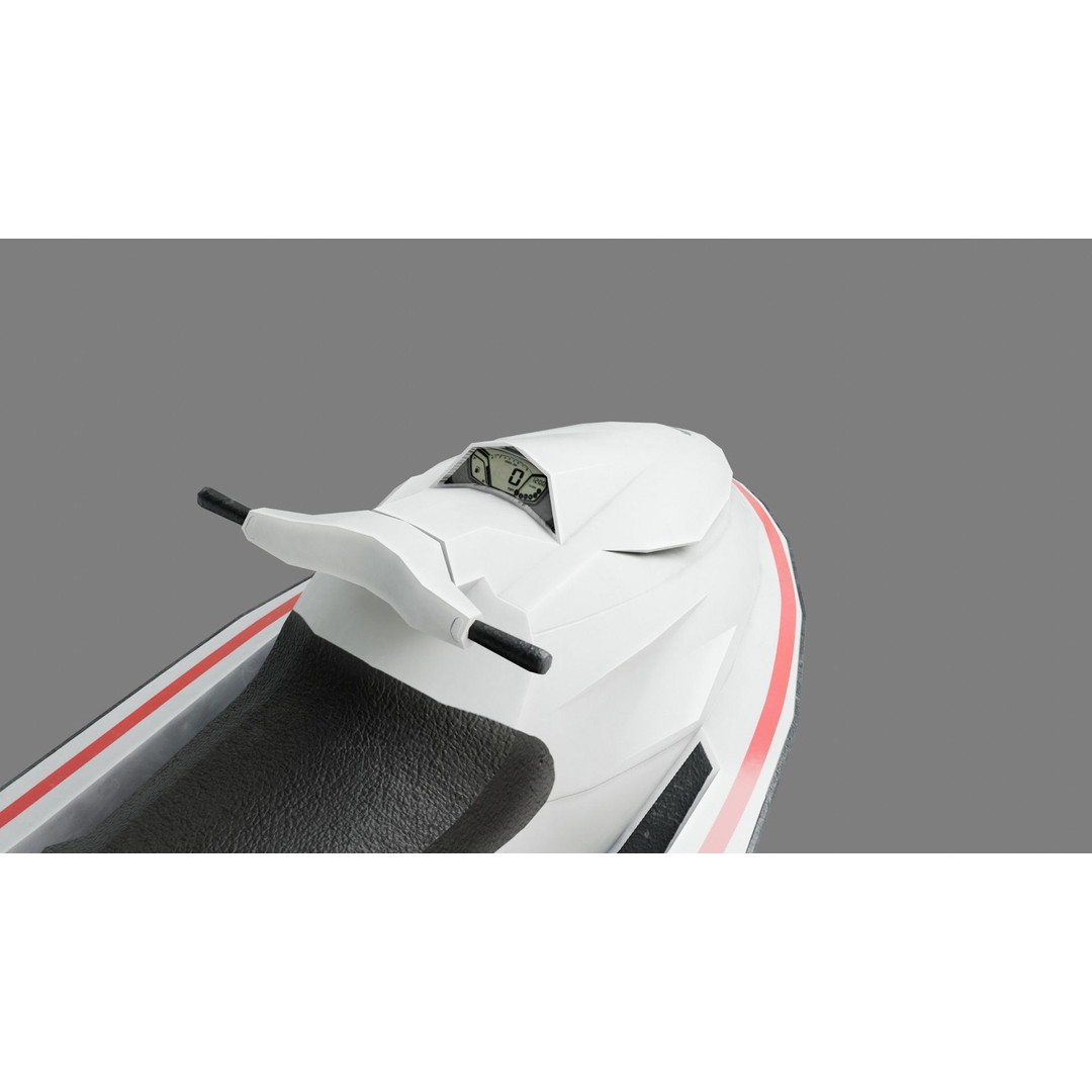 Lowpoly Jetski 3D Model – Optimized Game Asset, FBX, PBR Textures