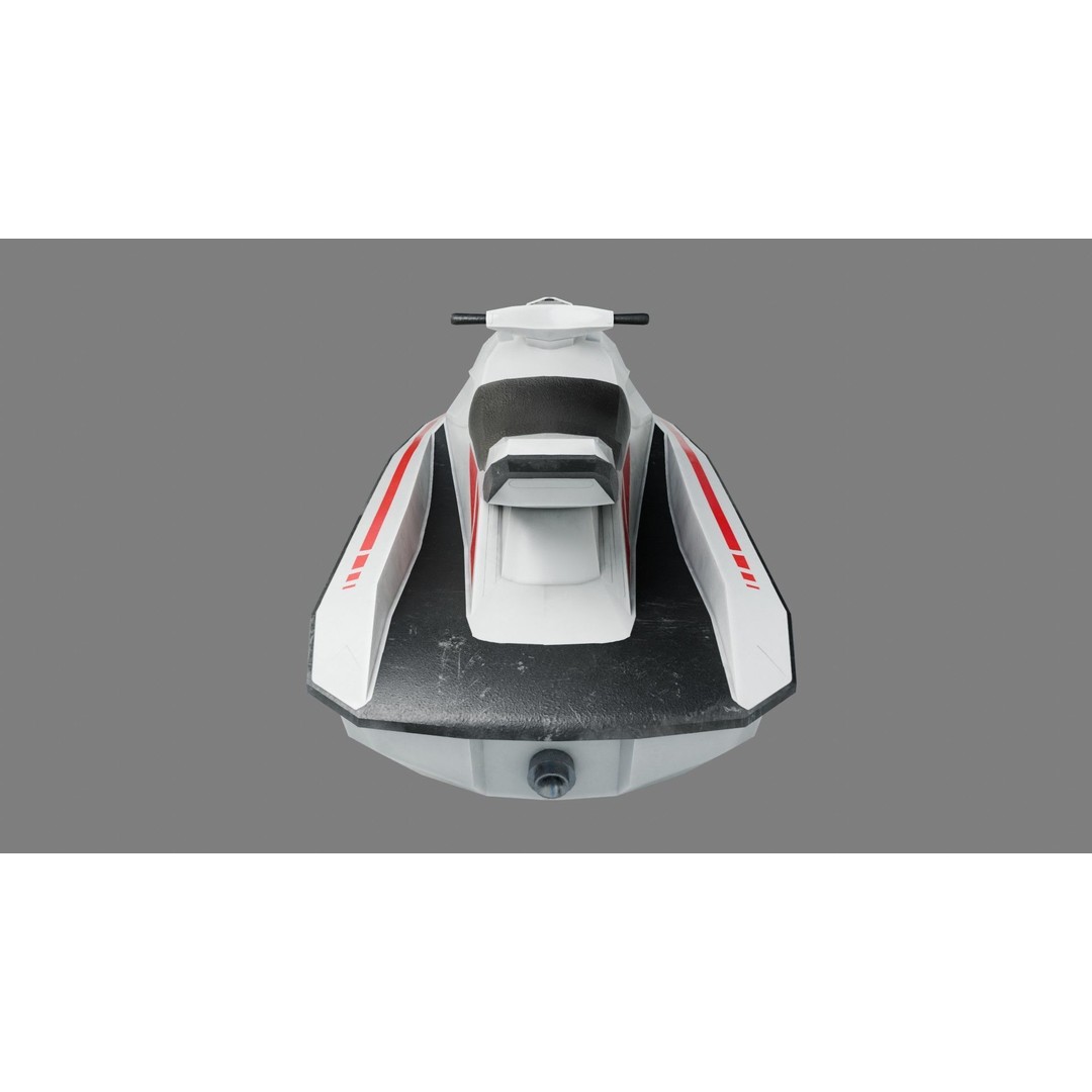 Lowpoly Jetski 3D Model – Optimized Game Asset, FBX, PBR Textures - View 11