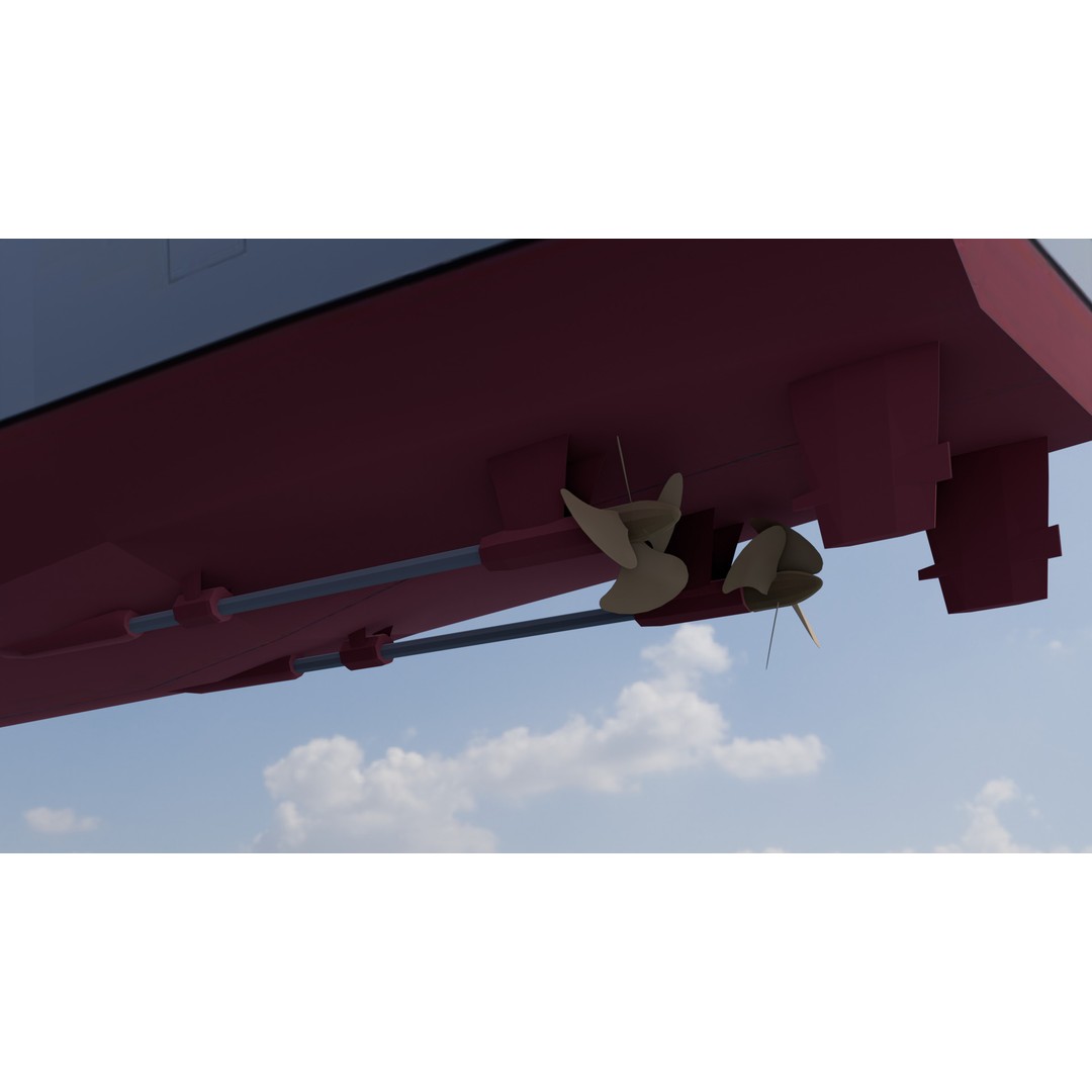 054A Frigate Ship 3D Model – Low Poly Military Watercraft, FBX, OBJ - View 13