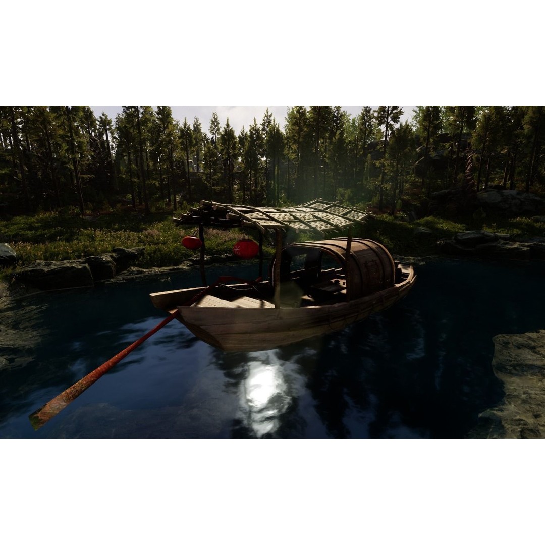 Old Chinese Boat 3D Model – Low Poly Historic Watercraft, FBX - View 13