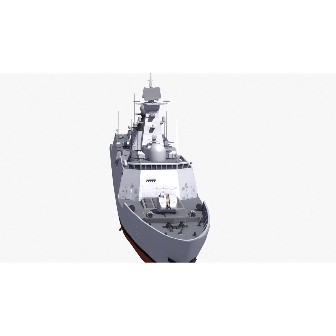 Type054A Chinese Guided Missile Frigate 3D Model – PBR Game Asset, FBX, OBJ - View 26
