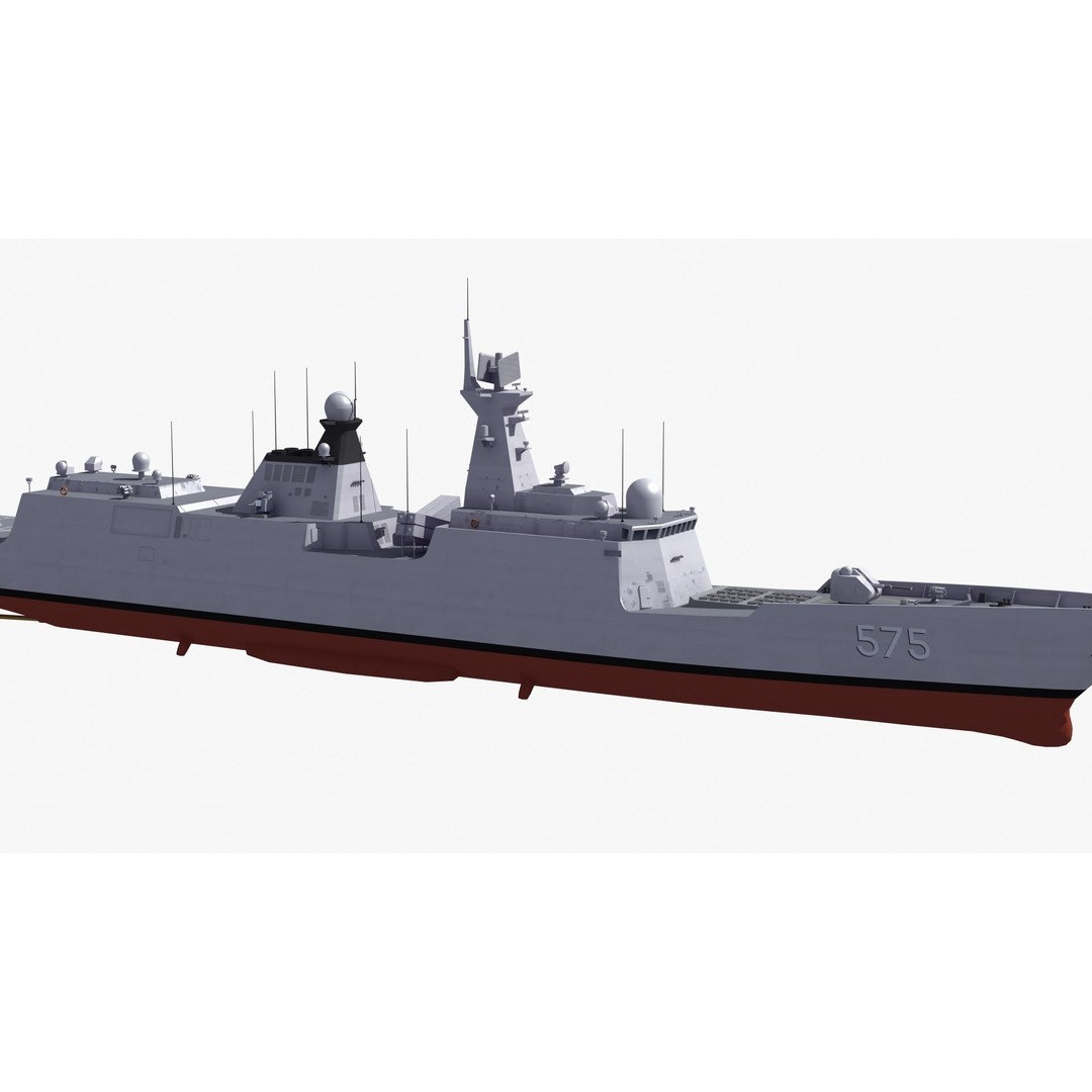 Type054A Chinese Guided Missile Frigate 3D Model – PBR Game Asset, FBX, OBJ - View 30