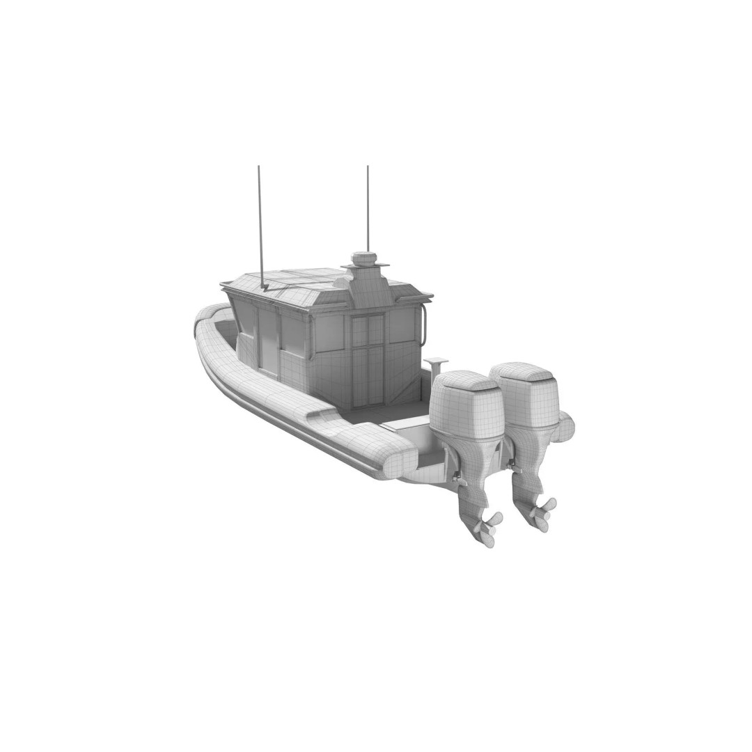 Tugboat 3D Model – Low Poly Game Asset, FBX, PBR Textures
