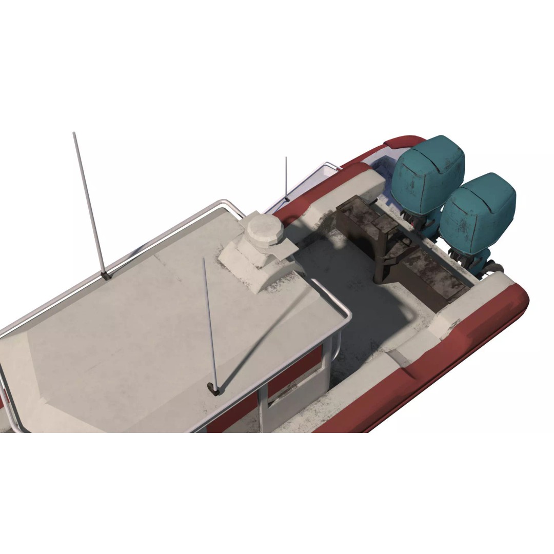 Tugboat 3D Model – Low Poly Game Asset, FBX, PBR Textures - View 10