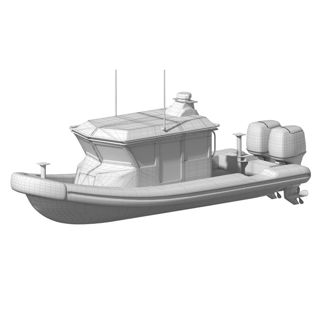 Tugboat 3D Model – Low Poly Game Asset, FBX, PBR Textures - View 13