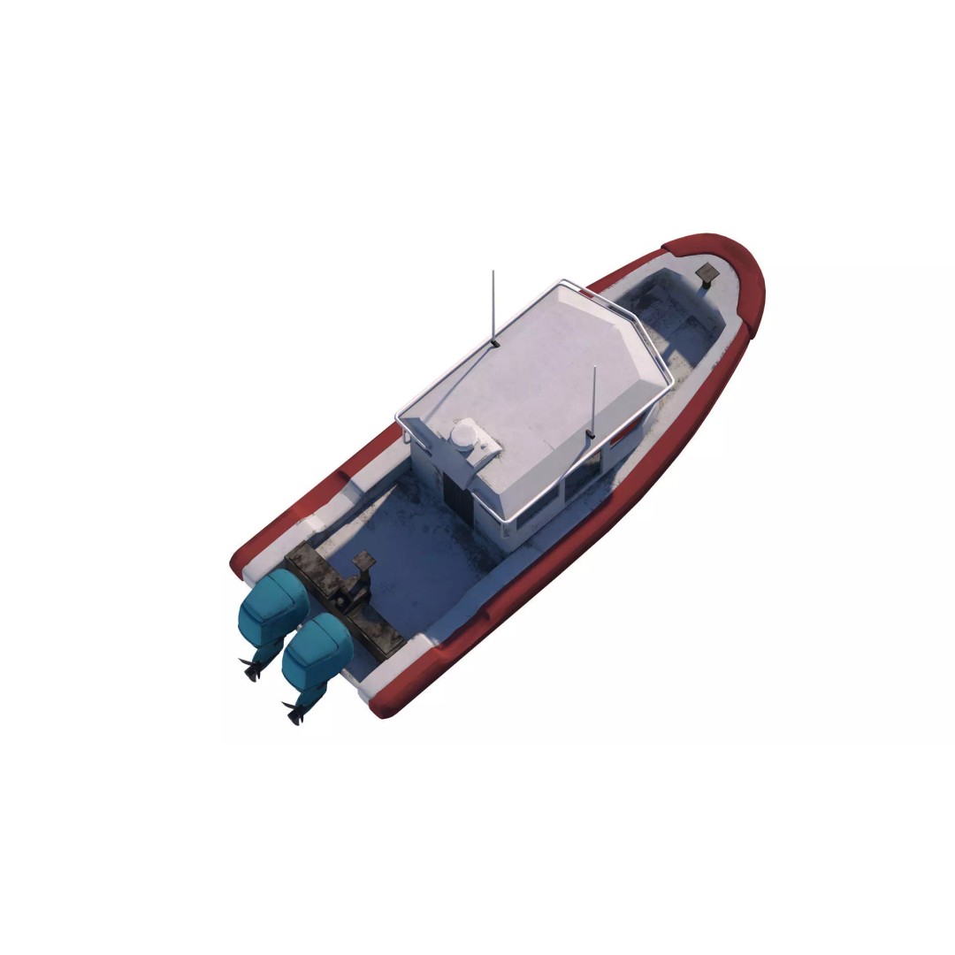 Tugboat 3D Model – Low Poly Game Asset, FBX, PBR Textures - View 9