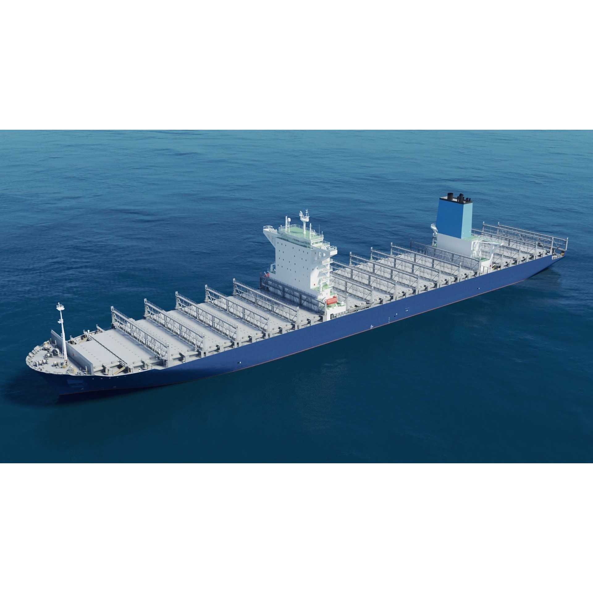 Large Container Ship - High-Detail 3D Model - View 11
