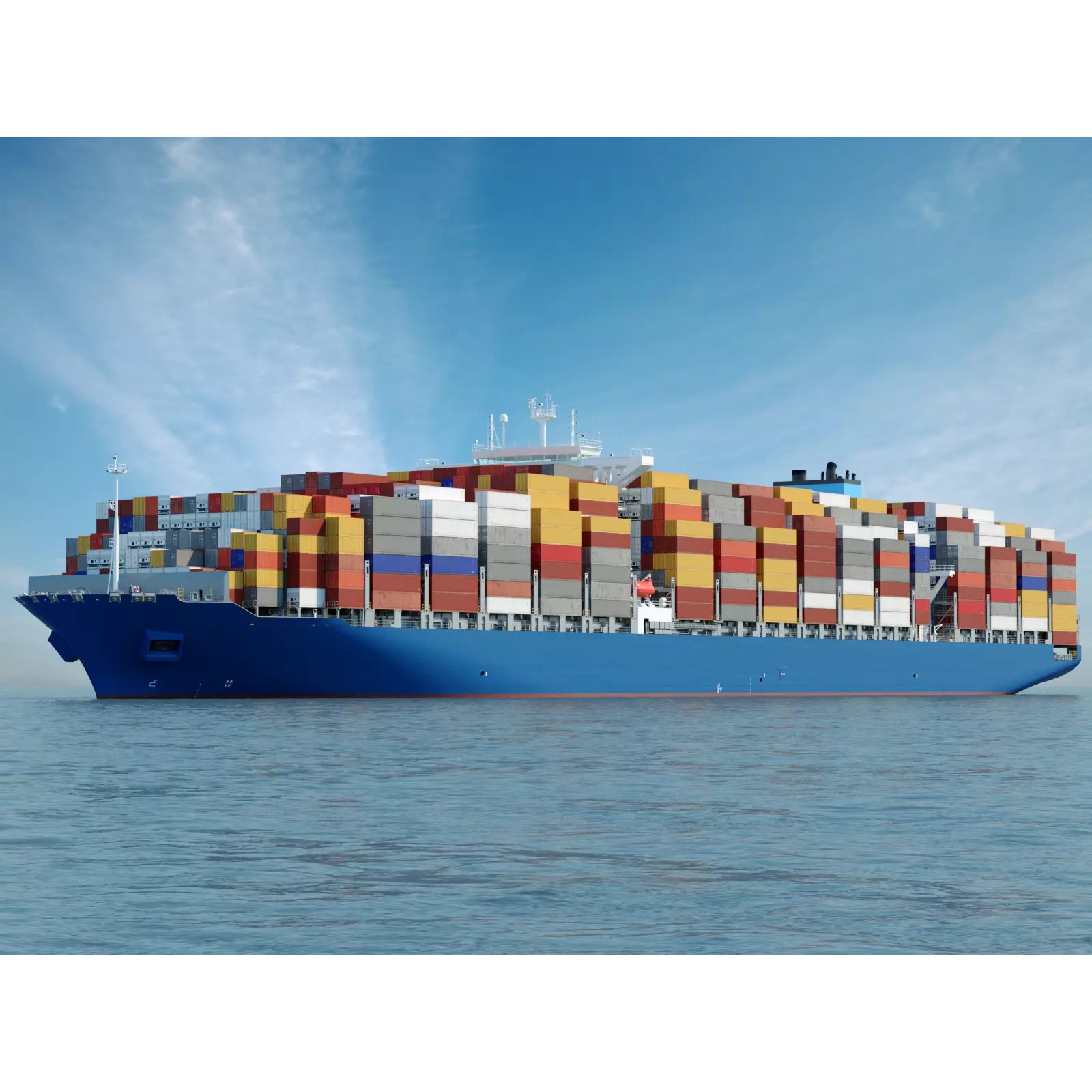 Large Container Ship - High-Detail 3D Model - View 2