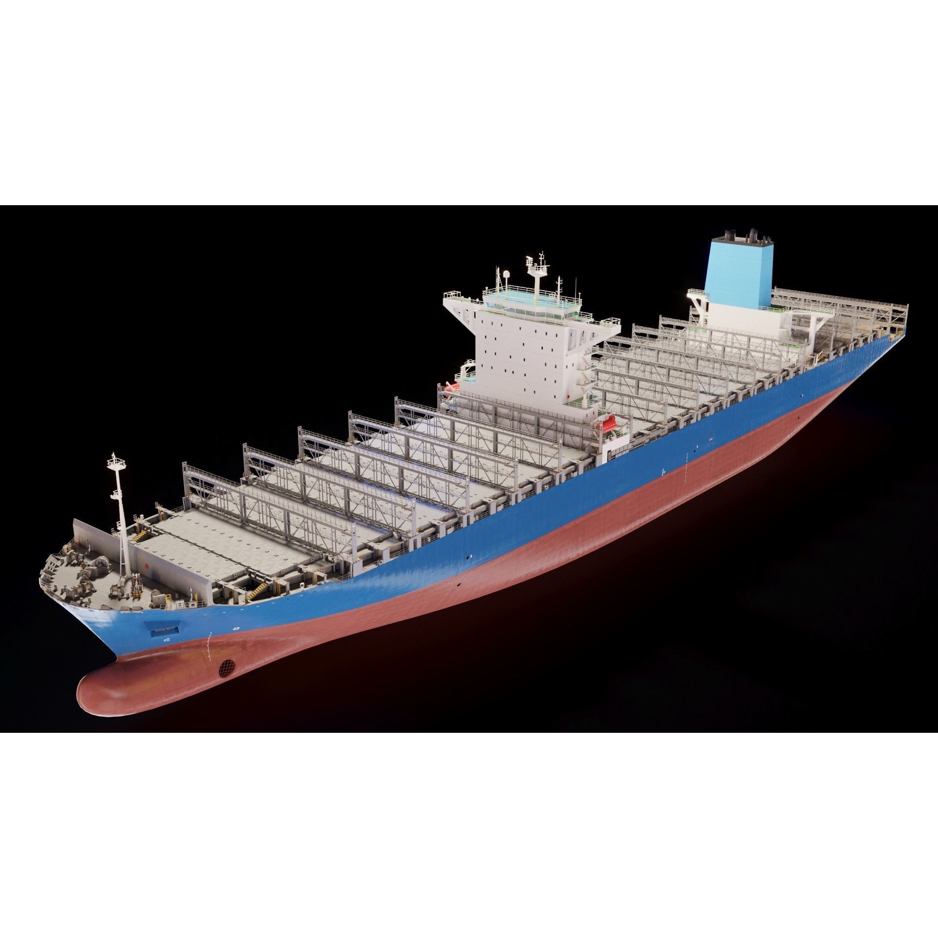 Large Container Ship - High-Detail 3D Model - View 4