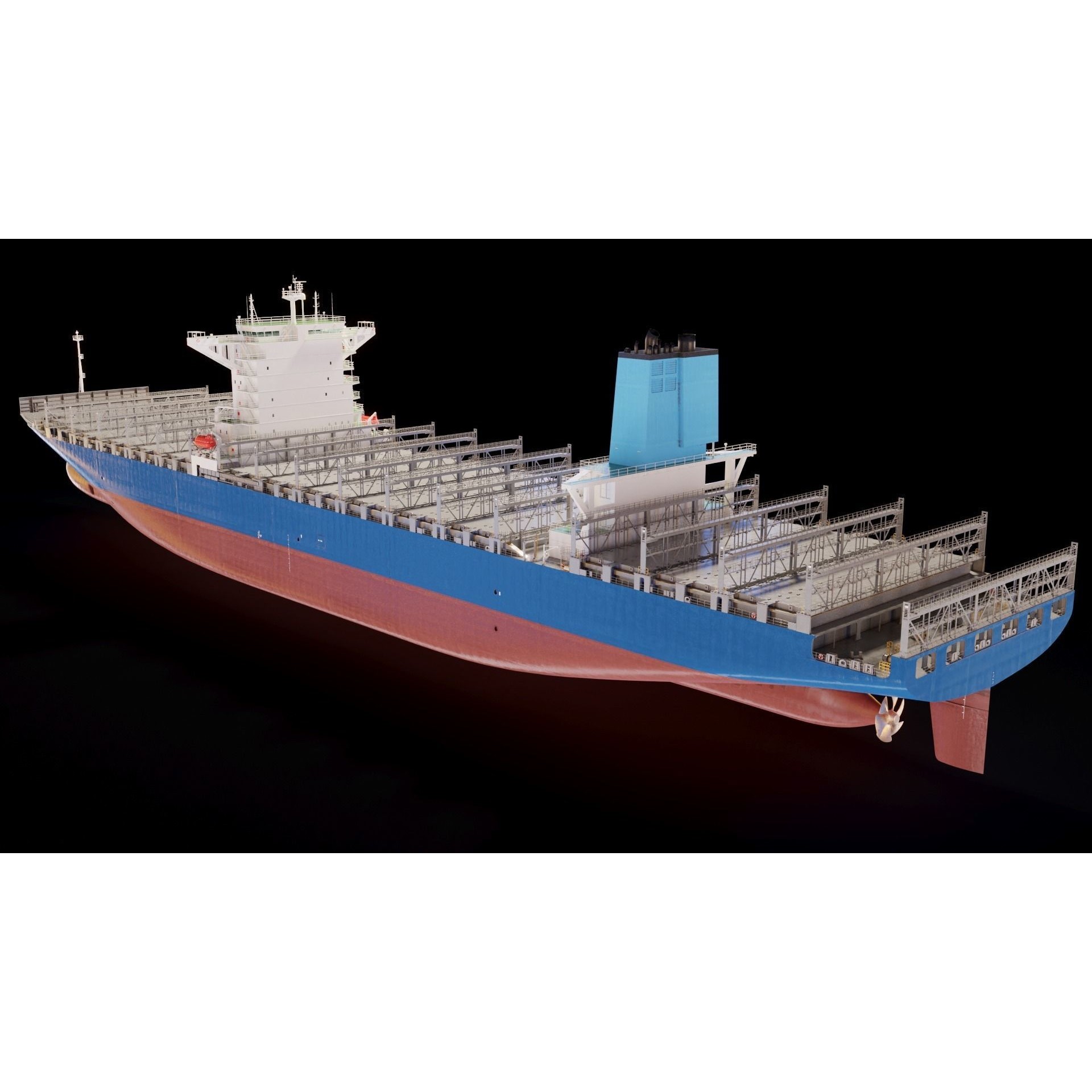 Large Container Ship - High-Detail 3D Model - View 6