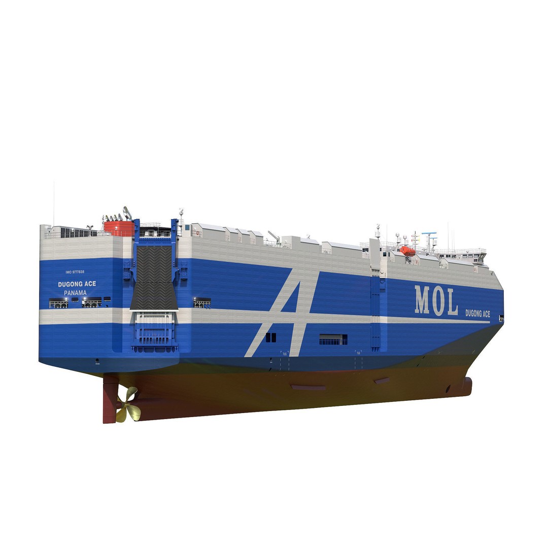 RoRo Vessel 3D Model – High Detail Cargo Carrier, PBR Textures - View 10