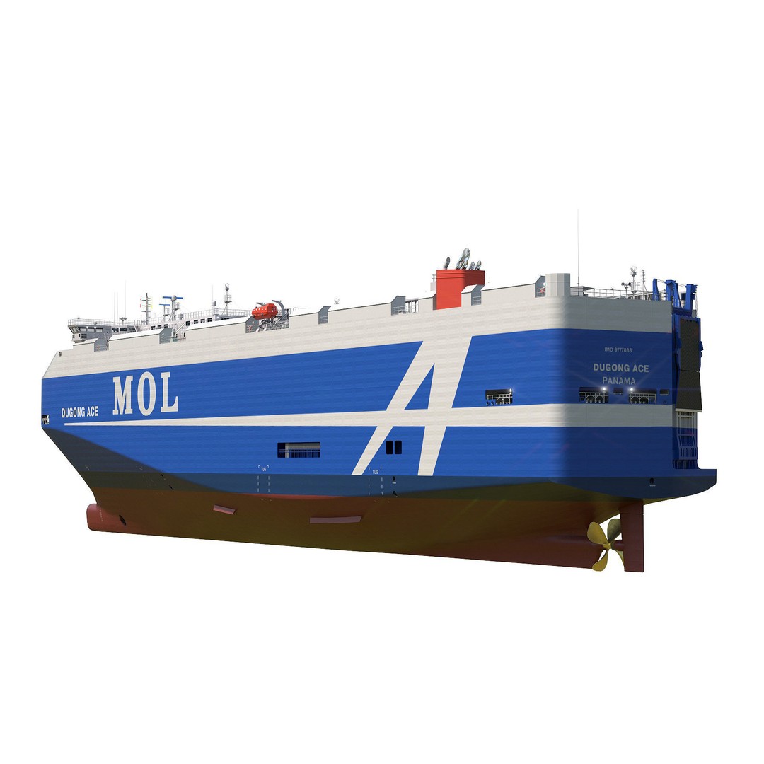 RoRo Vessel 3D Model – High Detail Cargo Carrier, PBR Textures - View 11