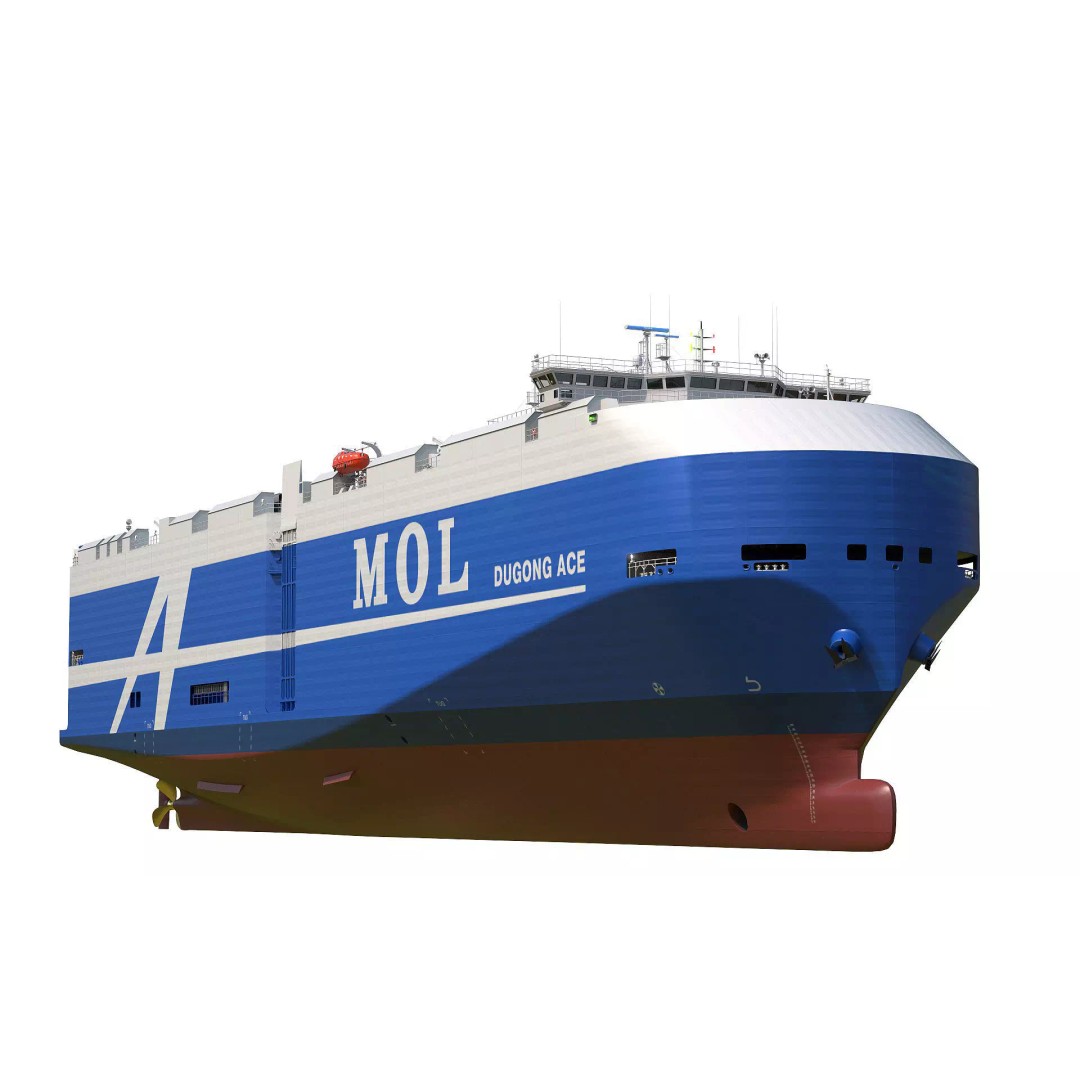 RoRo Vessel 3D Model – High Detail Cargo Carrier, PBR Textures - View 2