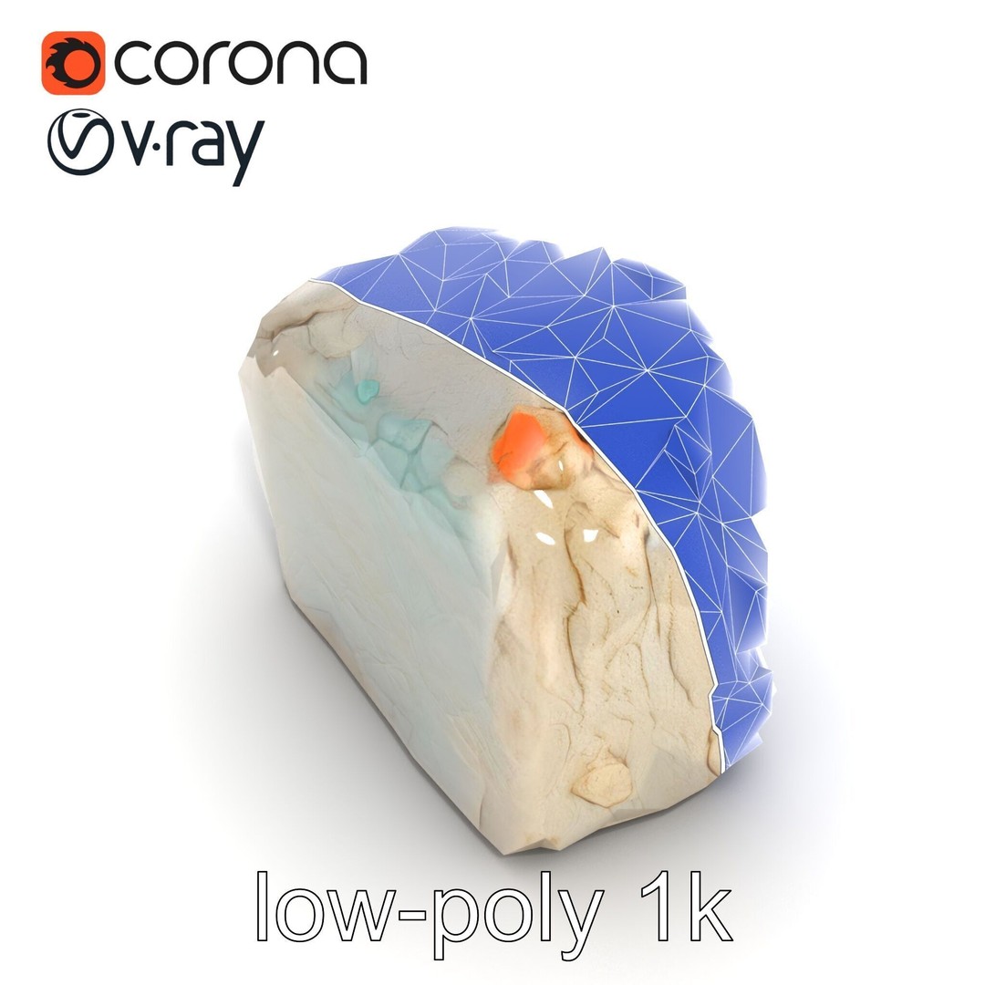 Underwater Grotto 3D Model – Low Poly Marine Life Pack, FBX - View 26