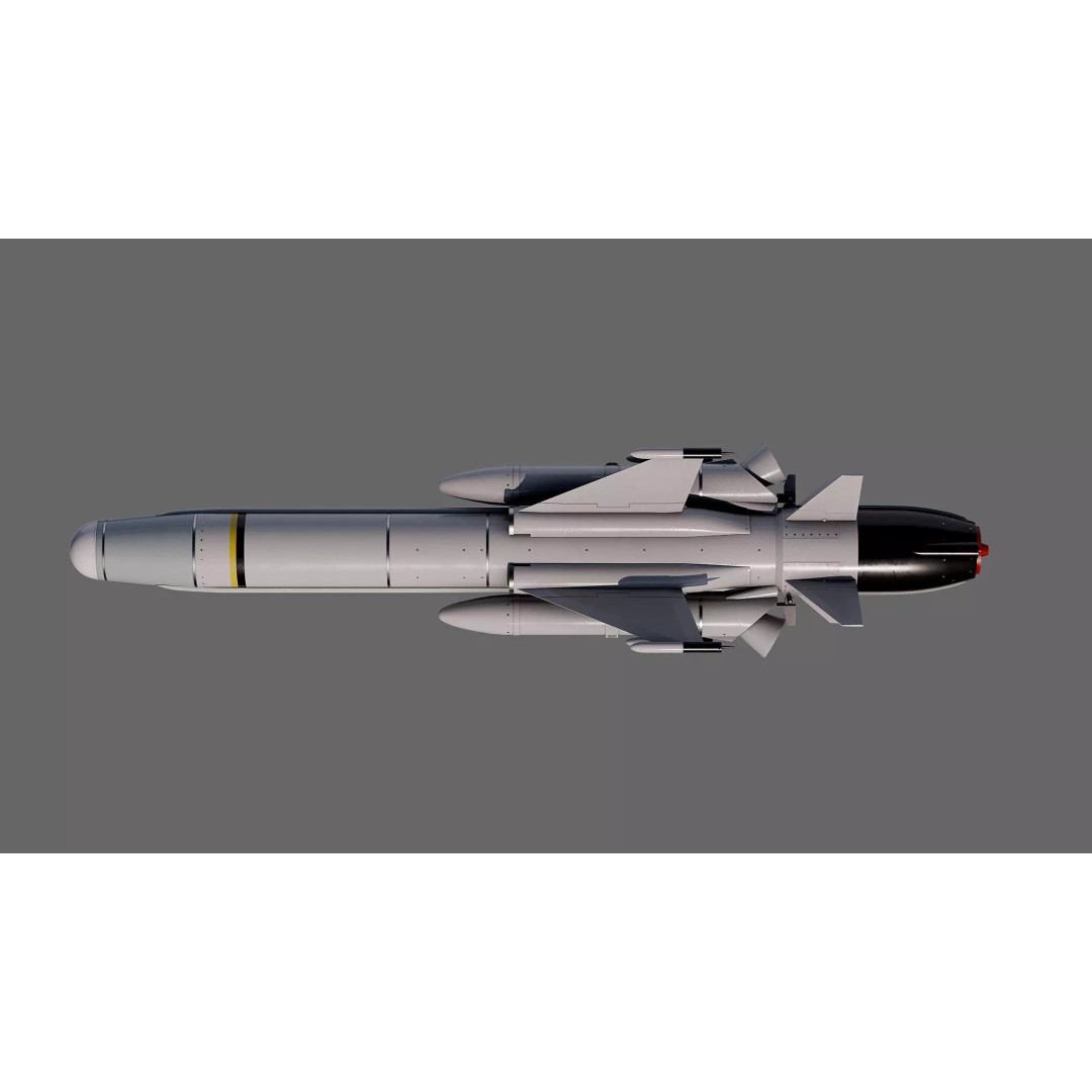 Otomat Mk 2 Block IV Anti-Ship Missile 3D Model – High Poly PBR Asset, FBX, OBJ - View 5