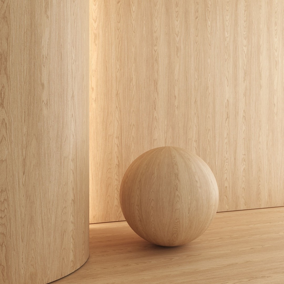 Oak Wood Material 3D Model – PBR Textures, 4096x4096, FBX, OBJ - View 4