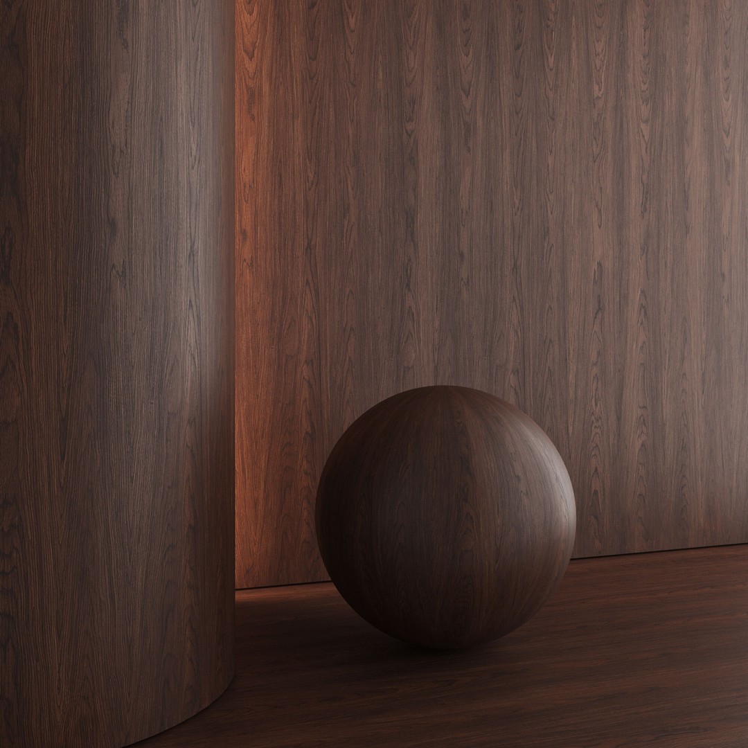 Oak Wood Material 3D Model – PBR Textures, 4096x4096, FBX, OBJ - View 5