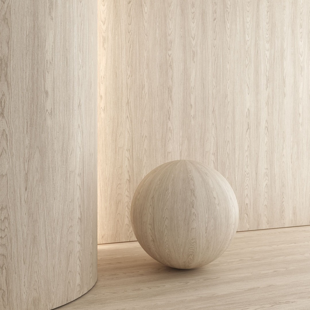 Oak Wood Material 3D Model – PBR Textures, 4096x4096, FBX, OBJ - View 6
