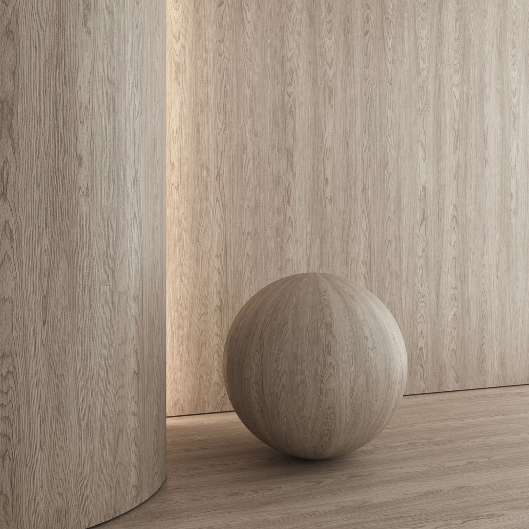 Oak Wood Material 3D Model – PBR Textures, 4096x4096, FBX, OBJ - View 7