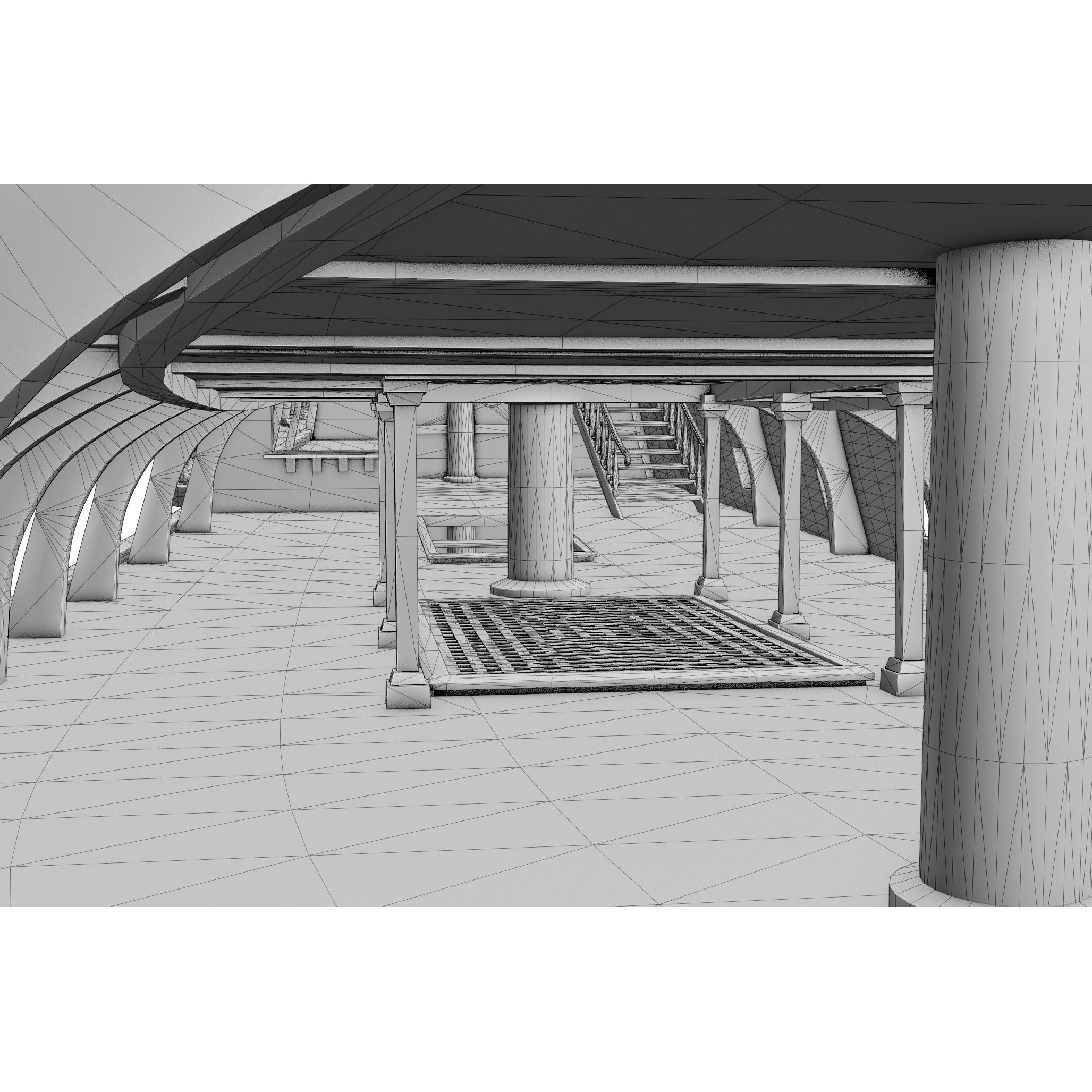 Galleon Warship Neptune - Game-Ready 3D Model - View 19