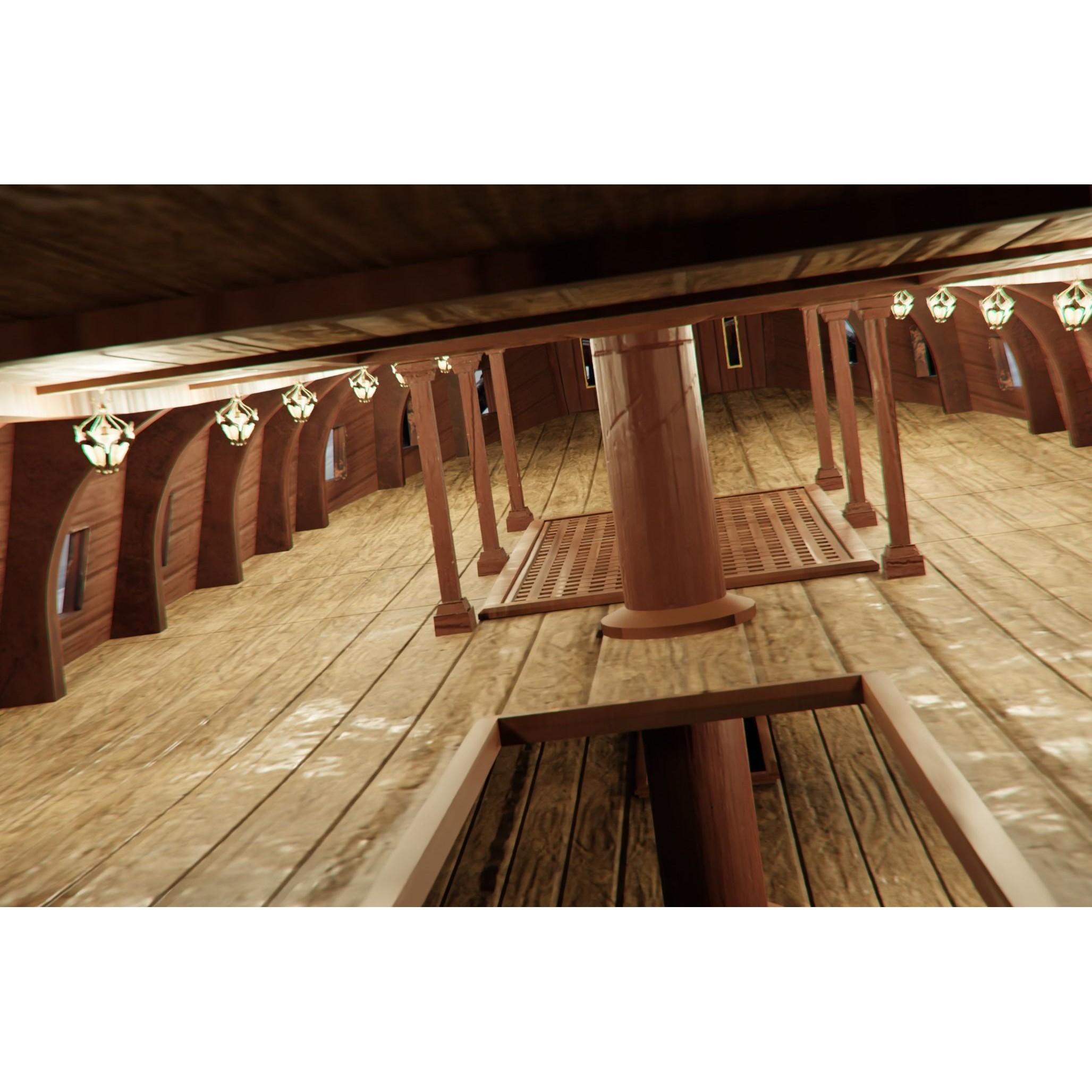 Galleon Warship Neptune - Game-Ready 3D Model - View 9