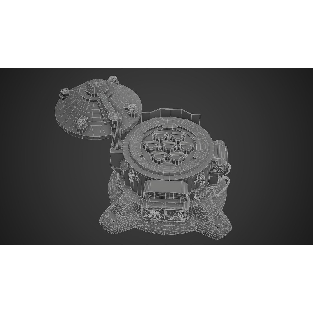 Nuclear Generator 3D Model – Low Poly PBR Asset for Games, FBX