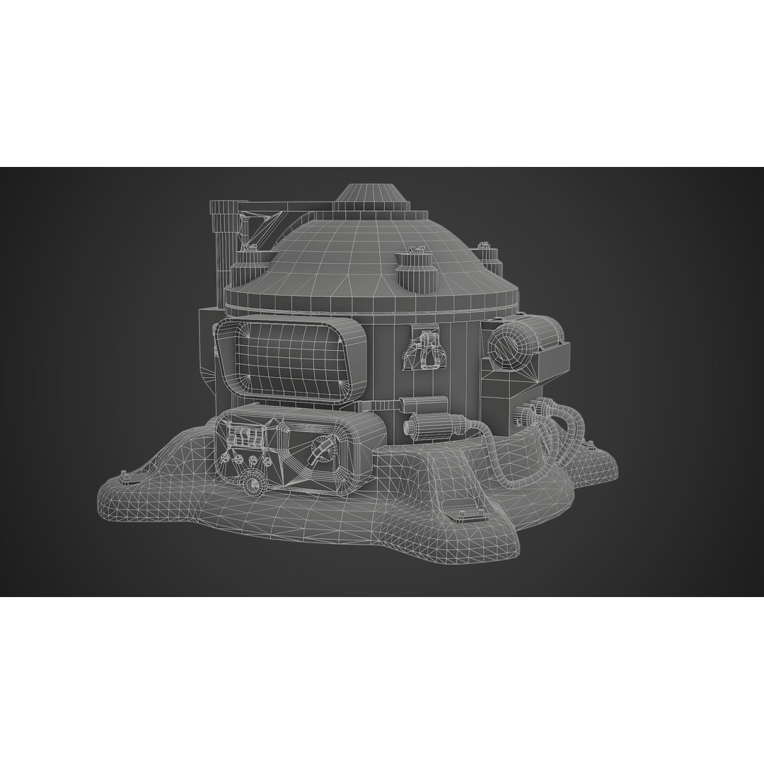 Nuclear Generator 3D Model – Low Poly PBR Asset for Games, FBX - View 10
