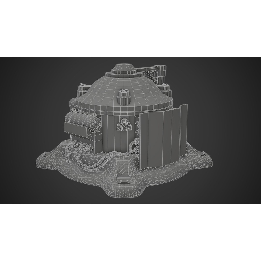 Nuclear Generator 3D Model – Low Poly PBR Asset for Games, FBX - View 11
