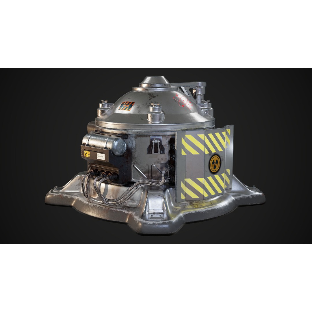 Nuclear Generator 3D Model – Low Poly PBR Asset for Games, FBX - View 3