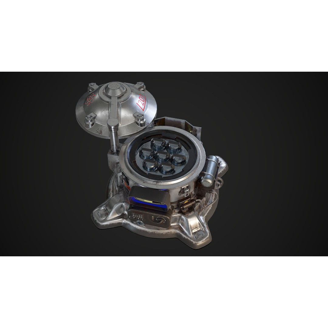 Nuclear Generator 3D Model – Low Poly PBR Asset for Games, FBX - View 6