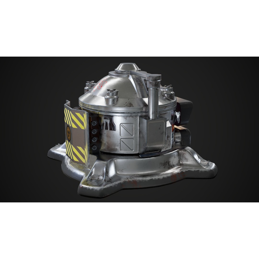 Nuclear Generator 3D Model – Low Poly PBR Asset for Games, FBX - View 8